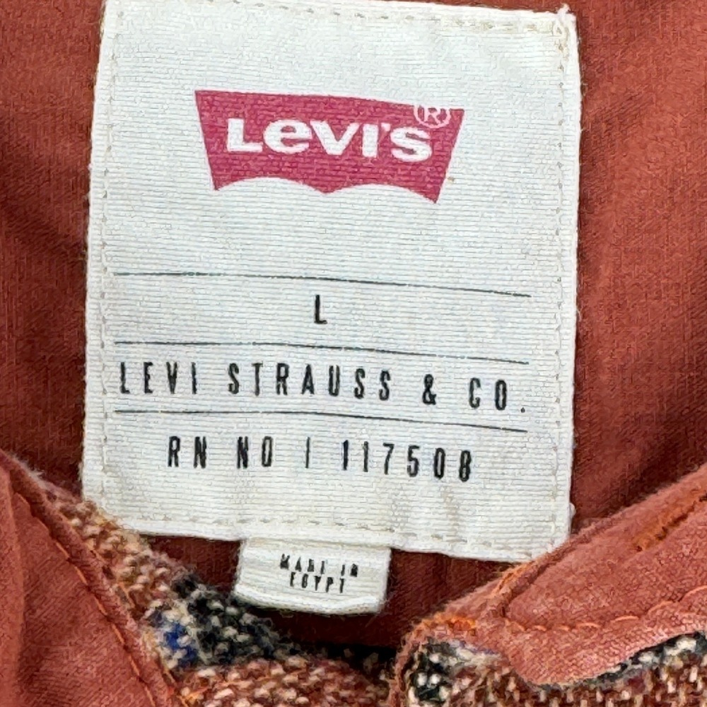 Levi's Multicolor Aztec-Pattern Lightweight Shirt Jacket - Brown Rust Blue - Picture 5 of 11